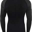 Roar BJJ Rash Guards MMA Grappling Jiu Jitsu Training No Gi Fight Wear Mens Compression Shirts (Black, M)