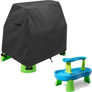 Kids Water Table Cover Fit Rain Showers Splash Pond Water Table,Waterproof Dust Proof Anti-UV Outdoor Toys Cover-Cover Only (Black)