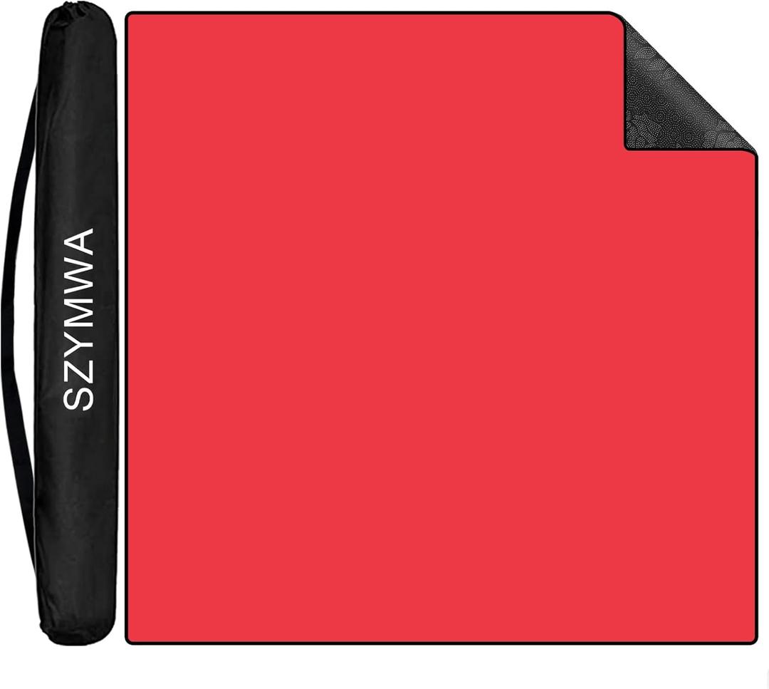 Mahjong Mat with Black Carrying Bag, Anti Slip and Noise Reduction Table Cover for Mahjong, Poker, Card Games, Dominoes, Board Games, Slip Resistant Mat (RED)