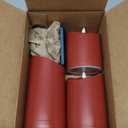 Homemory Burgundy Flameless Candles, Waterproof Flickering Flameless Candles, Outdoor Battery Operated LED Pillar Candles with Remote Timer, Electric Fake Plastic Candles, D3 x H4 5" 6", Red, 3 Pack