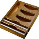 Bamboo Food Bag Organizer with Foil and Plastic Wrap Organizer, Kitchen Drawer Organizer, Wrap Dispenser with Cutter, for Gallon, Quart, Sandwich, Snack Bags and 12" Roll (Vintage Brown)