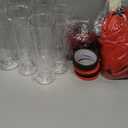 Yuxung 6 Sets Wedding Table Centerpiece Accessories Including 159 Pieces Natural Ostrich Feather Bulk Plastic Vases and Beads Necklaces for Wedding Home Party Centerpiece Supplies(Black, Red)