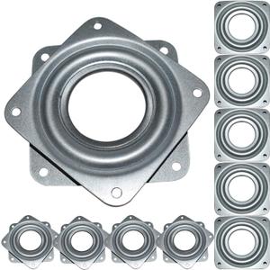 10Pack Lazy Susan Hardware, 3 Square Ball Bearing Swivel Plate, 120lbs Capacity 5/16 Thick Rotating Disc, Lazy Susan Turntable for Serving Trays, Kitchen Cabinet, Craft Project, Makeup Holder