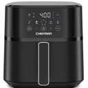 Chefman Air Fryer – 6 QT Compact Airfryer for Quick & Easy Meals in Minutes, Features Hi-Fry Technology for Extra Crisp, Touchscreen Controls with 4 Presets, Nonstick & Dishwasher Safe Basket - Black