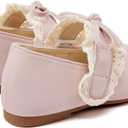 BMCiTYBM Toddler Girls Dress Walking Shoes Knitting Mary Jane Flats Ballet Party (3-pink)