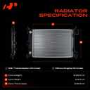 A-Premium Engine Coolant Radiator with Transmission Oil Cooler Compatible with Chevrolet Chevy Sonic 2012 2013 2014 2015 2016 2017 2018, L4 1.8L, Automatic Trans., Replace# GM3010546