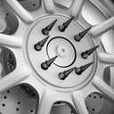 Dynofit 14x1.5 Spike Lug Nuts for Chevy GMC Silverado Sierra 2500 3500, 32pcs One-Piece Design Spiked Lug Nuts with 1 Key Fit F250 F350 Truck, Aftermarket Black Hex Drive Bullet Nut for 6&8 Wheel