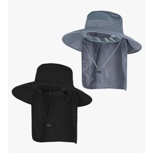 Sun Hats for Men Women Fishing Hat UPF 50+ Breathable Wide Brim Bucket Hats Summer UV Protection Safari Hat with Neck Flap