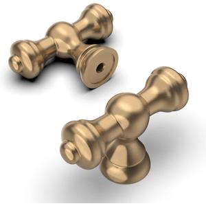 Amerdeco 10 Pack Champagne Bronze Kitchen Cabinet Knobs 2.1 Inch(53mm) Single Hole Cabinet Handles Dresser Knobs Drawer Knobs and Pulls for Bathroom Cabinets ZH0014...