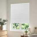 Allesin Cordless Blackout Cellular Shades, Honeycomb Blinds for Windows, Thermal Insulated & Noise Dampening, Room Darkening Window Coverings for Bedroom & Nursery, White, 32" W x 64" H