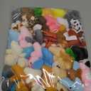 32 Piece Mini Plush Animal Toy Set, Cute Small Animals Plush Keychain Decoration for Themed Parties, Kindergarten Gift, Teacher Student Award, Goody Bags Filler for Boys Girls Child Kid Laxdacee
