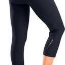 Women's 4D Padded Bike Pants High Waist Cycling Shorts Bicycle Capris 3/4 Biking Tights with Zipper Pockets (Black, S)