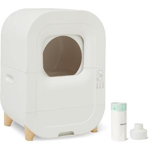 Amazon Basics Self-Cleaning Cat Litter Box with Safety Sensors, Removable Washable Liner