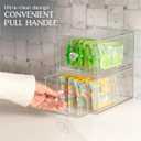 2 x Oizeir Clear Drawer Organizers - Acrylic, Durable, Stackable, Pull-Out Drawer - Great for Medicine, Cosmetics, Makeup and Bathroom Organization (4.5" High | 2-PACK)