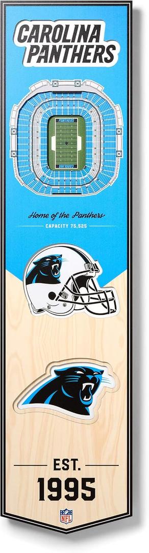 YouTheFan NFL 3D Stadium Banner, 8 x 32 Inches
