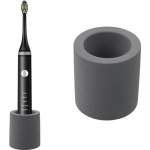 Toothbrush Holder Diatomite Holder Stand for Bathroom Vanity Countertop Water Absorption Quick Drying Toothbrush Holder Stand (Grey)