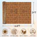 Reed Fence - Bamboo Fencing roll 3 feet high Outdoor Bamboo Privacy Screen for Patio Decorative Reed Fencing for Garden Backyard Patio Balconies