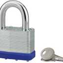 THIRARD Heavy-Duty Padlock  Laminated Steel, Double Locking, Adjustable Hardened Shackle  Maximum Security for Gym Lockers, Fences & Toolboxes  Weather-Resistant, Durable Design, 2 Keys Included (65mm, 2.56")