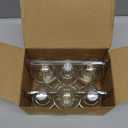 Ascher 60 Watt Equivalent, E26 LED Filament Light Bulbs, Daylight White 4000K, Non-Dimmable, Classic Clear Glass, A19 LED Light Bulb with 80 CRI, Pack of 6