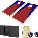 4×2FT Cornhole Board Set,Wooden Corn Hole Games for Adults Bean Bag Toss Game Set, with Corn Hole Bags Set 8,2 Cornhole Boards and a Carrying Case for Wedding/Party/Outdoor/Hiking/Yard