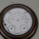 8'' Barometer Thermometer Hygrometer - 3 in 1 Atmospheric Pressure Temperature Hygrometer Weather Station, Hanging Premium Steel Barometer for Home Wall, Fishing Boat, Baby Room, Office