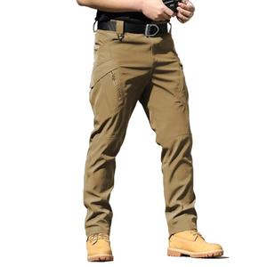 AUTIWITUA Men's Tactical Cargo Pants Water Resistant Lightweight Hiking Pants Outdoor Work Pants with Multi Pockets(No Belt) - Brown, 3XL