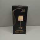 Cordless Rechargeable LED Table Lamp with Dimmer,Nightstand Lamp with USB Port,Antique Brass Portables Outdoor Lamp, Battery Operated Lamp for Patio Bedroom Bedside Balcony Camping Bar RV