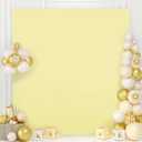 MODFUNS Square Arch Cover Light Yellow Wedding Arch Covers 6.6x6.6ft Fitted Arch Stand Cover Stretchy Arch Covers Backdrop Fabric Chiara Arch Wall Cover for Party Ceremony Reception Decoration