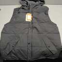 wantdo Men's Winter Vest Thick Padded Sleeveless Jacket Quilted Puffer Vest with Detachable Hood Size Large