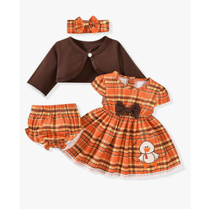 Baby Girl Easter Dress Infant 4pcs Bunny Cardigan Sets Size 90