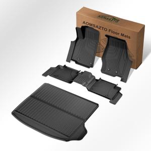 AOMSAZTO Floor Mats and Cargo Mat Compatible with Jeep Grand Cherokee (WL Include 4xe, Not WK2 or WL75) 2022-2026: TPE All Weather Odorless Anti-Slip Floor Liners Cargo Liner (Only 5 Seat)