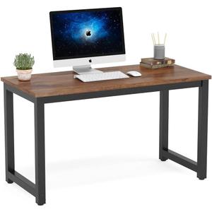 Tribesigns Modern Simple Computer Desk, 47 inch Vintage Office Desk Computer Table, Study Writing Study Desk Workstation for Home Office, Rustic Brown