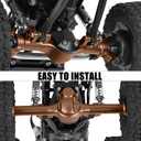 +5mm Widen Axles Housing Upgrades Part for SCX24 Deadbolt C10 JLU Gladiator Bronco Deadbolt 1/24 RC Crawler,Front Rear 5mm Wider on Each Side Axle Widening,Brass-Colored