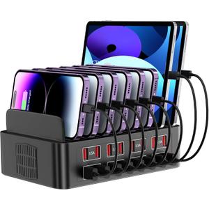 Charging Station for Multiple Devices, 150W USB Charger Station with16 Fast Charging Ports, Ipad Charging Station for Apple Devices Fire Tablets iPhone Samsung Android