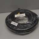 Garden Hose 5/8" x 25ft Brass Rubber Heavy Duty Water Hose 600 PSI Burst Pressure, Durable Flexible Hose for Yard, Car Wash, Pets Black