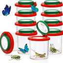 Coloch Set of 10 Insert Bug Viewer for Kids, Magnifying Insect Box, Bug Magnifier Container Critter Insect Bug Cage Bug Jar Bug Viewer Collecting Kit Bug Catcher Set