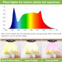 Full Spectrum Grow Light for Indoor Plants, 216 LEDs Halo Plant Light with Auto On/Off Timer (4/8/12H), 10-Level Brightness, 3 Lighting Modes, for Small Plants & Seedlings (Black, Tri Head)