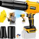 Cordless Leaf Blower Compatible for Dewalt 20V Battery(NO Battery), Mini Turbo Jet Blower with 2 Nozzles, Lightweight & One-Hand Use, for Patio Garage Yard Cleaning Car Dryer(Tool Only) (Yellow+Black)