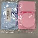 Palksky Silicone Snack Containers with Lids, 3PCS Snackle Box Container 2/Tow/Double Compartment, Reusable Condiment Containers, Small Mini Food Snack Boxs (Bule*1 & Pink*1 & Yellow*1)