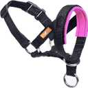 Dog Head Collar with Soft Fabric, Dog Head Harness for Dog to Stop Pulling with Adjustable Loop(M,Pink)