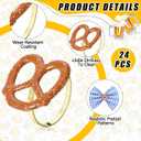 24pcs Pretzel Napkin Rings Oktoberfest Napkin Holder Metal for Pretzel Oktoberfest Party Table Decoration