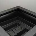 Mayne Augusta 26-Inch Tall Planter  Self-Watering, Weather-Resistant Planter for Flowers  Durable Indoor/Outdoor Design for Patio, Porch, or Entryway (Black)