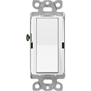 Lutron Claro 15 Amp 3-Way Rocker Switch, SC-3PS-SW, Snow