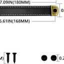 OLAYA Suitcase Luggage Pulls Leather Handles Cabinet Knobs Drawer Pulls Dresser Knobs Door Knobs 6 Pcs Grip Replacement Metal Hardware for Cabinet Dresser Trunk Case with Screws,(6, black)