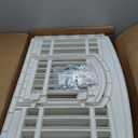 IRIS USA Dog Playpen with Door, 24 8 Panel Pet Exercise Pen  Indoor Outdoor Puppy Play Pen, Portable Plastic Pet Fence for Small Medium Dogs, Foldable 83.5 x 83.5 x 24, White