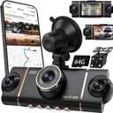 4 Channel Dash Cam 360 View, LOFOV 1080P Front and Rear Inside, Left Right Dash Camera for Cars, Free 64GB SD Card,Multi-Ch Dash Camera, Black Box Trafflc Recorder,Night Vision,24H Parking Mode