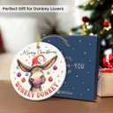 2 x Donkey Christmas Ornament 2025 - Funny Donkey Ornaments for Christmas Tree, Farm Animals Ornament, Donkey Ornament for Animal Lovers, Gift for Boys, Girls, Neighbors and Friends
