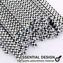 Domensi 100 Pcs Plastic Straws Disposable Drinking Plastic Straws Reusable Striped Flag Summer Party Supplies for Birthday Decoration (Black and White Checkered)