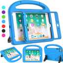 SUPLIK Kids Case for iPad mini 4/5 (7.9"), Built-in Screen Protector Durable Shockproof Protective Cover with Handle Stand for 7.9 inch Apple iPad mini 4th/5th Generation, Blue