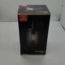 Xavier 1-Light Matte Black Hardwired Outdoor Indoor Wall Lantern Sconce with Seeded Glass Shade